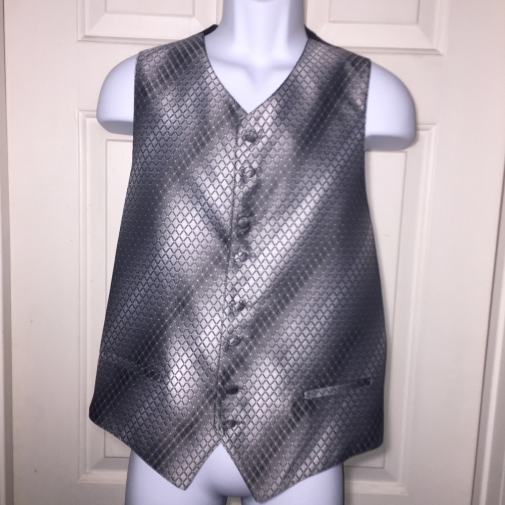 Vintage Bachrach Metallic Silver Vest
